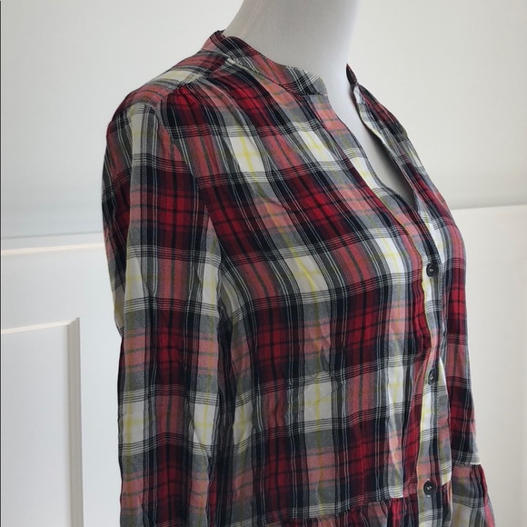 Splendid Checkered Ruffle Top - Picture 4 of 7